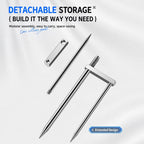 Detachable Umbrella Ground Stake Anti-Wind Peg with 12mm Universal Thread Interface, Chrome-Plated 23cm 2-Prong, Chrome-Plated 23cm 3-Prong, Chrome-Plated 30cm 2-Prong, Chrome-Plated 30cm 3-Prong, Stainless Steel 23cm 2-Prong, Stainless Steel 23cm 3-Pr...
