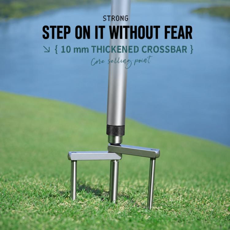 Detachable Umbrella Ground Stake Anti-Wind Peg with 12mm Universal Thread Interface, Chrome-Plated 23cm 2-Prong, Chrome-Plated 23cm 3-Prong, Chrome-Plated 30cm 2-Prong, Chrome-Plated 30cm 3-Prong, Stainless Steel 23cm 2-Prong, Stainless Steel 23cm 3-Pr...