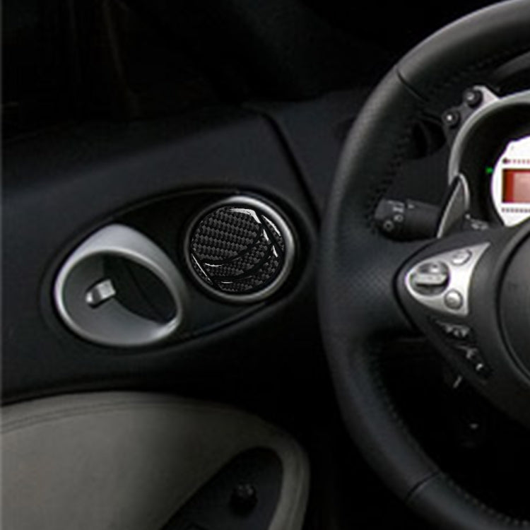 Car Carbon Fiber Left And Right Exhaust Ports Decorative Sticker for Nissan 350z 2006-2009, Left and Right Drive Universal, Left And Right Exhaust Ports