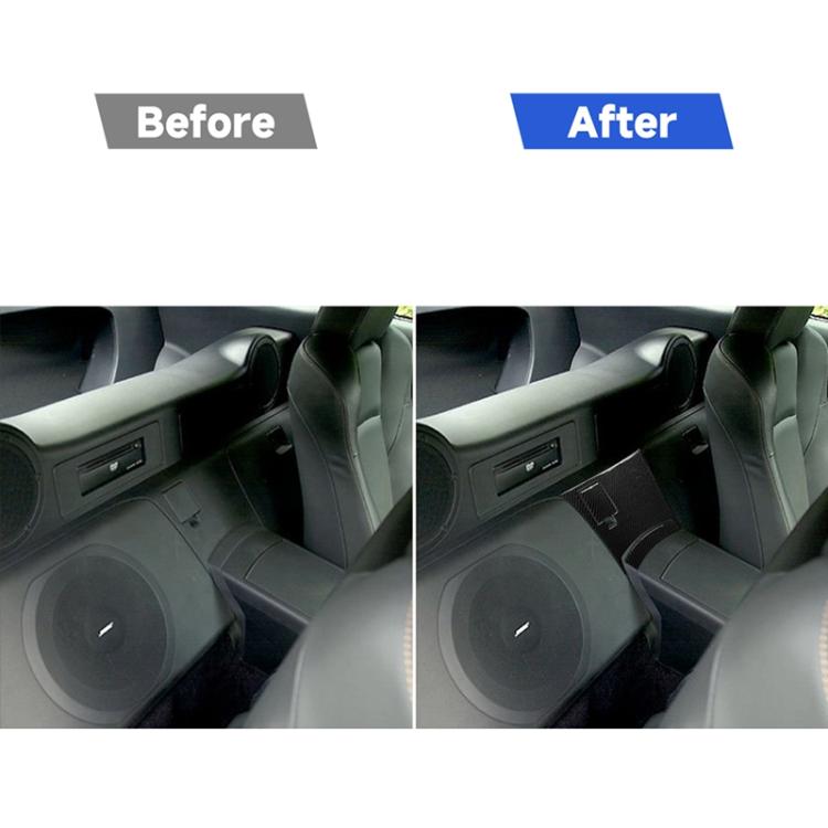 Car Carbon Fiber Center Console Rear Decorative Sticker for Nissan 350z 2006-2009, Center Console Rear