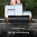 Electric Barbecue Grill Cleaning Brush with 3 Replaceable Brush Heads