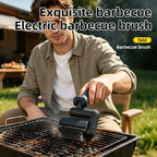Electric BBQ Rack Cleaning Brush with 3 Replaceable Brush Heads & Gloves