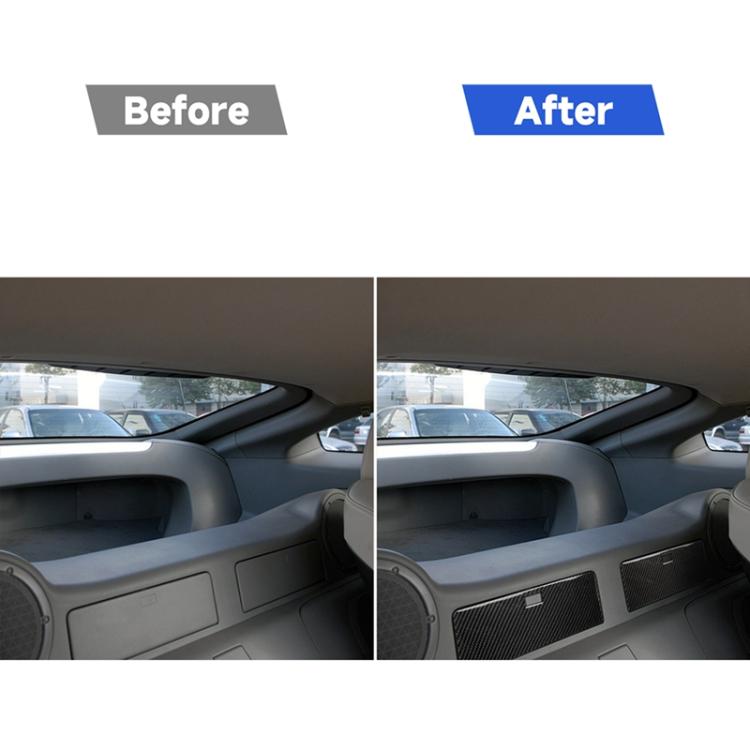 Car Carbon Fiber Rear Storage Box Decorative Sticker for Nissan 350z 2006-2009, Rear Storage Box