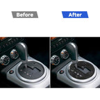 Car Carbon Fiber Gear Automatic Transmission Panel Decorative Sticker for Nissan 350z 2006-2009, Right Drive, Gear Automatic Transmission Panel, Right Drive