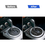Car Carbon Fiber with Automatic Transmission Gears Panel Decorative Sticker for Nissan 350z 2006-2009, Right Drive, Transmission Gears Panel