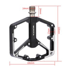 MEROCA Mountain Bike Pedals, Dual-DU Version, DU + Bearing Version, 3-Bearing Version