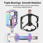 MEROCA Mountain Bike Pedals, Dual-DU Version, DU + Bearing Version, 3-Bearing Version