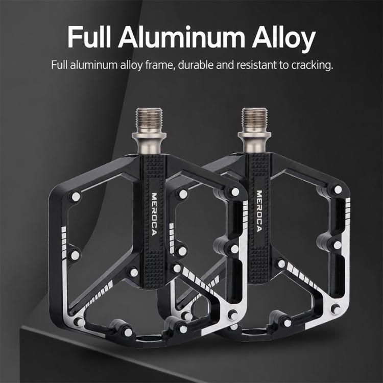 MEROCA Mountain Bike Pedals, Dual-DU Version, DU + Bearing Version, 3-Bearing Version