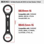 MEROCA Bicycle Hollow Crankset Removal Tool Axis Spanner, BB44, BB39+BB40.5 2 in 1 Wrench, BB49+BB52 2 in 1 Wrench For T47, BB44+BB46 2 in 1 Wrench