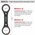 MEROCA Bicycle Hollow Crankset Removal Tool Axis Spanner, BB44, BB39+BB40.5 2 in 1 Wrench, BB49+BB52 2 in 1 Wrench For T47, BB44+BB46 2 in 1 Wrench