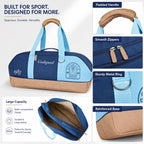 GODSPEED Outdoor Sports Large-Capacity Basketball Tennis Tote Bag, Pelta