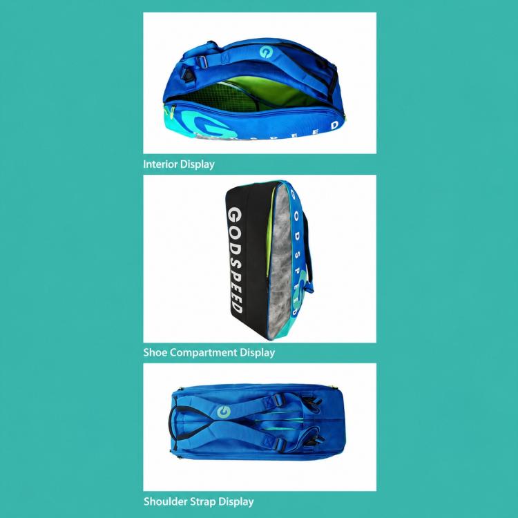 GODSPEED Large-Capacity Tennis Badminton Rackets Sports Gear Bag, Aegis