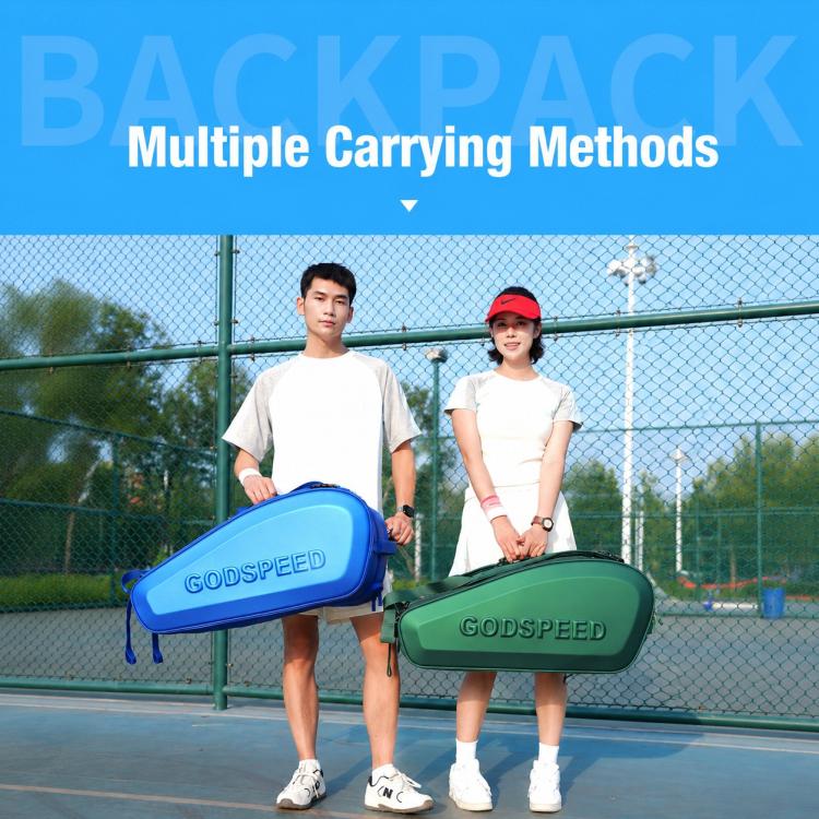 GODSPEED 3D Hard-Shell Tennis Badminton Rackets Large-Capacity Storage Sports Backpack, G2505