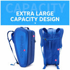 GODSPEED 3D Hard-Shell Tennis Badminton Rackets Large-Capacity Storage Sports Backpack, G2505