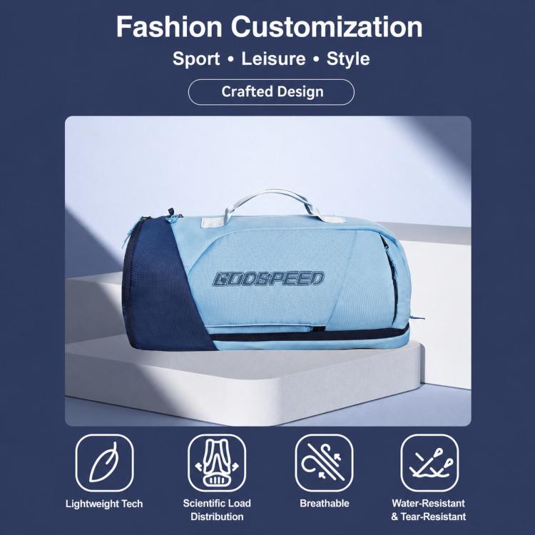 GODSPEED Large-Capacity Badminton Tennis Racket Bag Sports Backpack with Wet-Dry Separation, G2511N