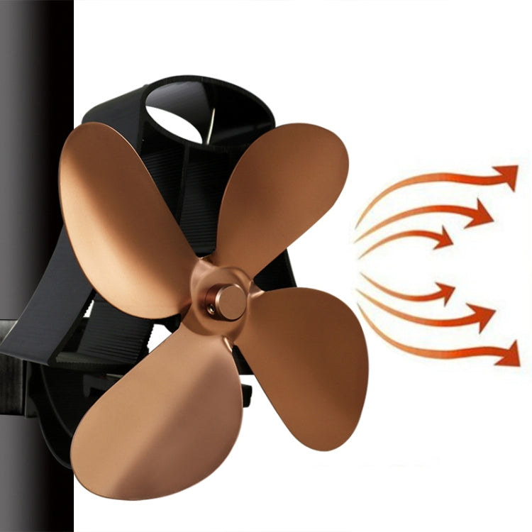 YL-105 4-Blade Aluminum Heat Powered Fireplace Stove Fan, YL-105 (Grey), YL-105 (Gold), YL-105 (Rose Red), YL-105 (Silver), YL-105(White), YL-105 (Black), YL-105 (Bronze)