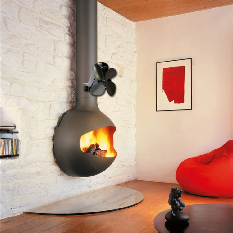 YL-105 4-Blade Aluminum Heat Powered Fireplace Stove Fan, YL-105 (Grey), YL-105 (Gold), YL-105 (Rose Red), YL-105 (Silver), YL-105(White), YL-105 (Black), YL-105 (Bronze)