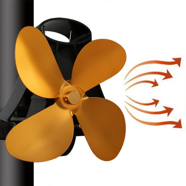 YL-105 4-Blade Aluminum Heat Powered Fireplace Stove Fan, YL-105 (Grey), YL-105 (Gold), YL-105 (Rose Red), YL-105 (Silver), YL-105(White), YL-105 (Black), YL-105 (Bronze)
