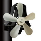 YL-106 5-Blade High Temperature Aluminum Heat Powered Fireplace Stove Fan, YL-106 (Silver), YL-106 (White), YL-106 (Black), YL-106 (Bronze), YL-106 (Grey), YL-106 (Gold), YL-106 (Rose Red)