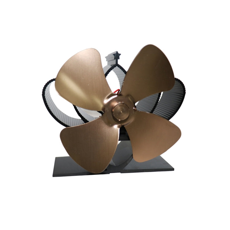 YL201 4-Blade High Temperature Metal Heat Powered Fireplace Stove Fan, YL201 (Rose Red), YL201 (Silver), YL201 (Black), YL201 (Bronze), YL201 (Grey), YL201 (Gold)
