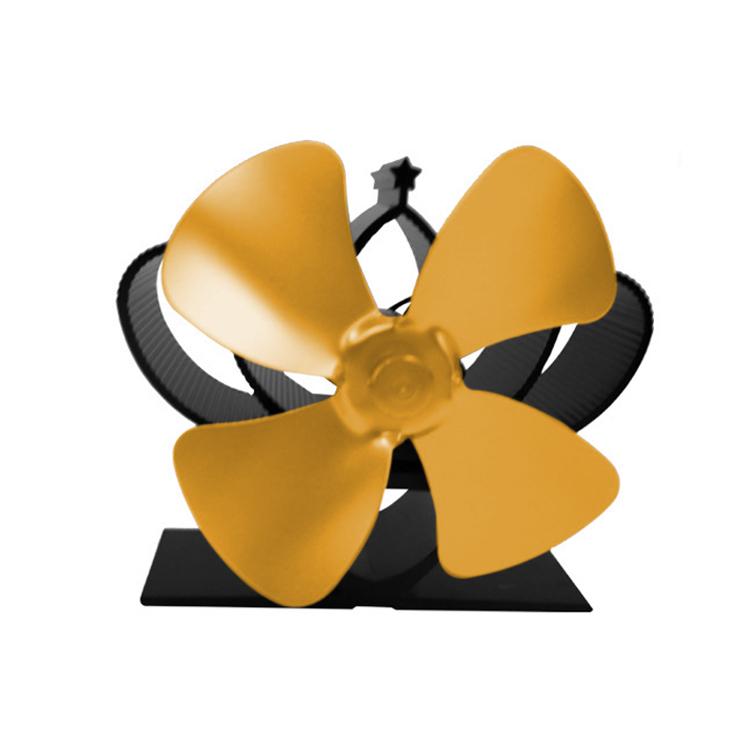 YL201 4-Blade High Temperature Metal Heat Powered Fireplace Stove Fan, YL201 (Rose Red), YL201 (Silver), YL201 (Black), YL201 (Bronze), YL201 (Grey), YL201 (Gold)