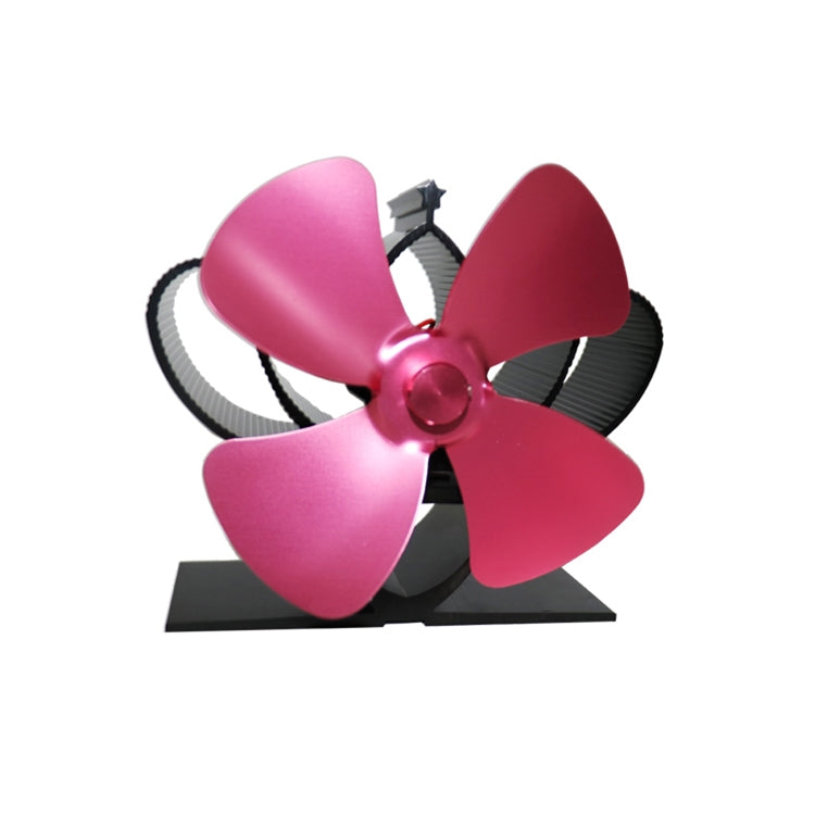 YL201 4-Blade High Temperature Metal Heat Powered Fireplace Stove Fan, YL201 (Rose Red), YL201 (Silver), YL201 (Black), YL201 (Bronze), YL201 (Grey), YL201 (Gold)