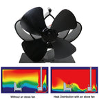 YL201 4-Blade High Temperature Metal Heat Powered Fireplace Stove Fan, YL201 (Rose Red), YL201 (Silver), YL201 (Black), YL201 (Bronze), YL201 (Grey), YL201 (Gold)