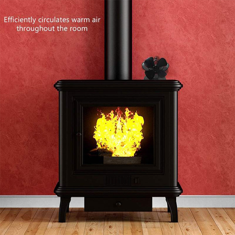 YL201 4-Blade High Temperature Metal Heat Powered Fireplace Stove Fan, YL201 (Rose Red), YL201 (Silver), YL201 (Black), YL201 (Bronze), YL201 (Grey), YL201 (Gold)