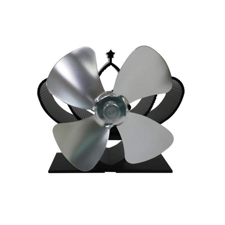 YL201 4-Blade High Temperature Metal Heat Powered Fireplace Stove Fan, YL201 (Rose Red), YL201 (Silver), YL201 (Black), YL201 (Bronze), YL201 (Grey), YL201 (Gold)