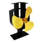 YL401 3-Blade High Temperature Metal Heat Powered Fireplace Stove Fan, YL401 (Gold), YL401 (Silver), YL401 (White), YL401 (Black), YL401 (Bronze)