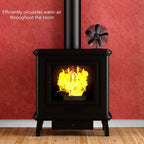 YL602 5-Blade High Temperature Metal Heat Powered Fireplace Stove Fan, YL602 (Black), YL602 (Bronze), YL602 (Grey), YL602 (Gold), YL602 (Rose Red), YL602 (Silver)