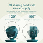 WT-F44 Adjustable Desktop LED Smart Digital Display Air Circulation Electric Fan, 3 Speed Control