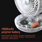 WT-F44 Adjustable Desktop LED Smart Digital Display Air Circulation Electric Fan, 3 Speed Control