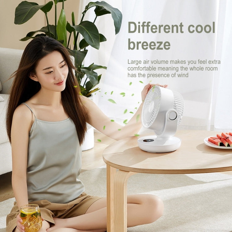 WT-F44 Adjustable Desktop LED Smart Digital Display Air Circulation Electric Fan, 3 Speed Control