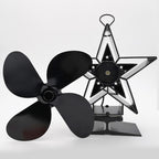 4-Blade Aluminum Heat Powered Fireplace Stove Fan