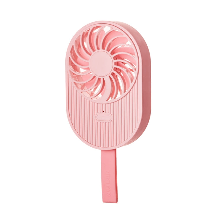 LLD-17 0.7-1.2W Ice Cream Shape Portable 2 Speed Control USB Charging Handheld Fan with Lanyard, LLD-17