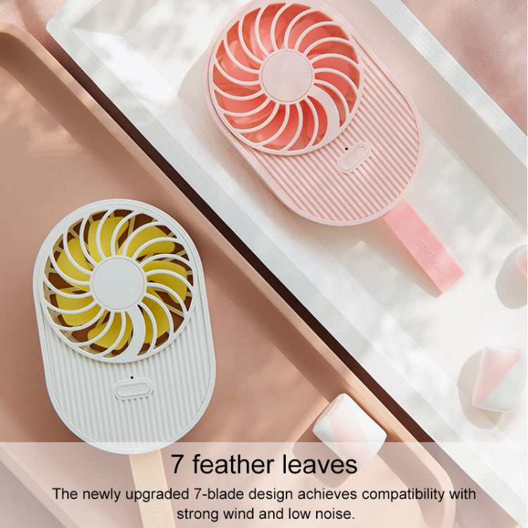 LLD-17 0.7-1.2W Ice Cream Shape Portable 2 Speed Control USB Charging Handheld Fan with Lanyard, LLD-17