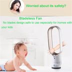 16 inch Household Mute Shaking Head Remote Control Desk Electric Leafless Fan