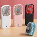 F20 Electroplating Handheld Fan Portable Desktop Folding Mute USB Hanging Neck Fan, F20 (Green), F20 (Blue), F20 (White), F20 (Pink)