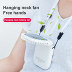 F20 Electroplating Handheld Fan Portable Desktop Folding Mute USB Hanging Neck Fan, F20 (Pink), F20 (Green), F20 (Blue), F20 (White)
