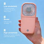 F20 Electroplating Handheld Fan Portable Desktop Folding Mute USB Hanging Neck Fan, F20 (Green), F20 (Blue), F20 (White), F20 (Pink)