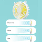 N10 Multi-function Handheld Desktop Holder Electric Fan, with 3 Speed Control