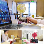 N10 Multi-function Handheld Desktop Holder Electric Fan, with 3 Speed Control