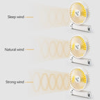 S2 Portable Foldable Handheld Electric Fan, with 3 Speed Control & Night Light