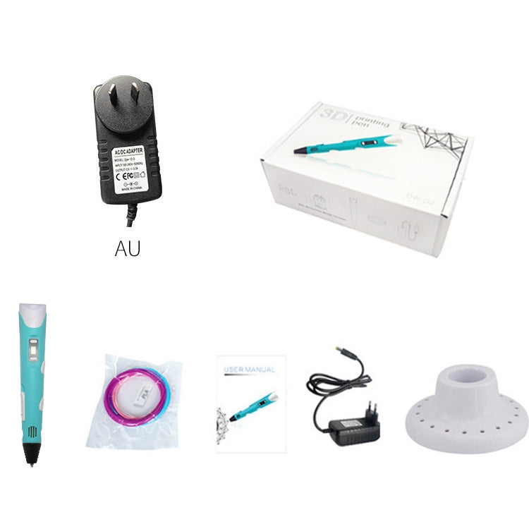 Hand-held 3D Printing Pen, AU Plug, AU Plug