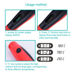 Gen 6th ABS / PLA Filament Kids DIY Drawing 3D Printing Pen with LCD Display(Blue+Black), EPR5210L, EPR5210R, EPR5210W, EPR5210Y