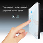 Sonoff  Touch 86mm 1 Gang Tempered Glass Panel Wall Switch Smart Home Light Touch Switch, Compatible with Alexa and Google Home, AC 90V-250V 400W 2A, 86mm