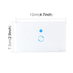 Sonoff  Touch 120mm 1 Gang Tempered Glass Panel Wall Switch Smart Home Light Touch Switch, Compatible with Alexa and Google Home, AC 90V-250V 400W 2A, 120mm
