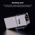 CAT.6 Shielded Pass-through Network Module, Dual Ports Panel + Shielded Pass-through + Telephone Socket, Dual Ports Panel+Shielded Pass-through+Telephone Socket