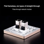 CAT.6 Shielded Pass-through Network Module, Single Port Panel + Shielded Pass-through, Single Port Panel+Shielded Pass-through